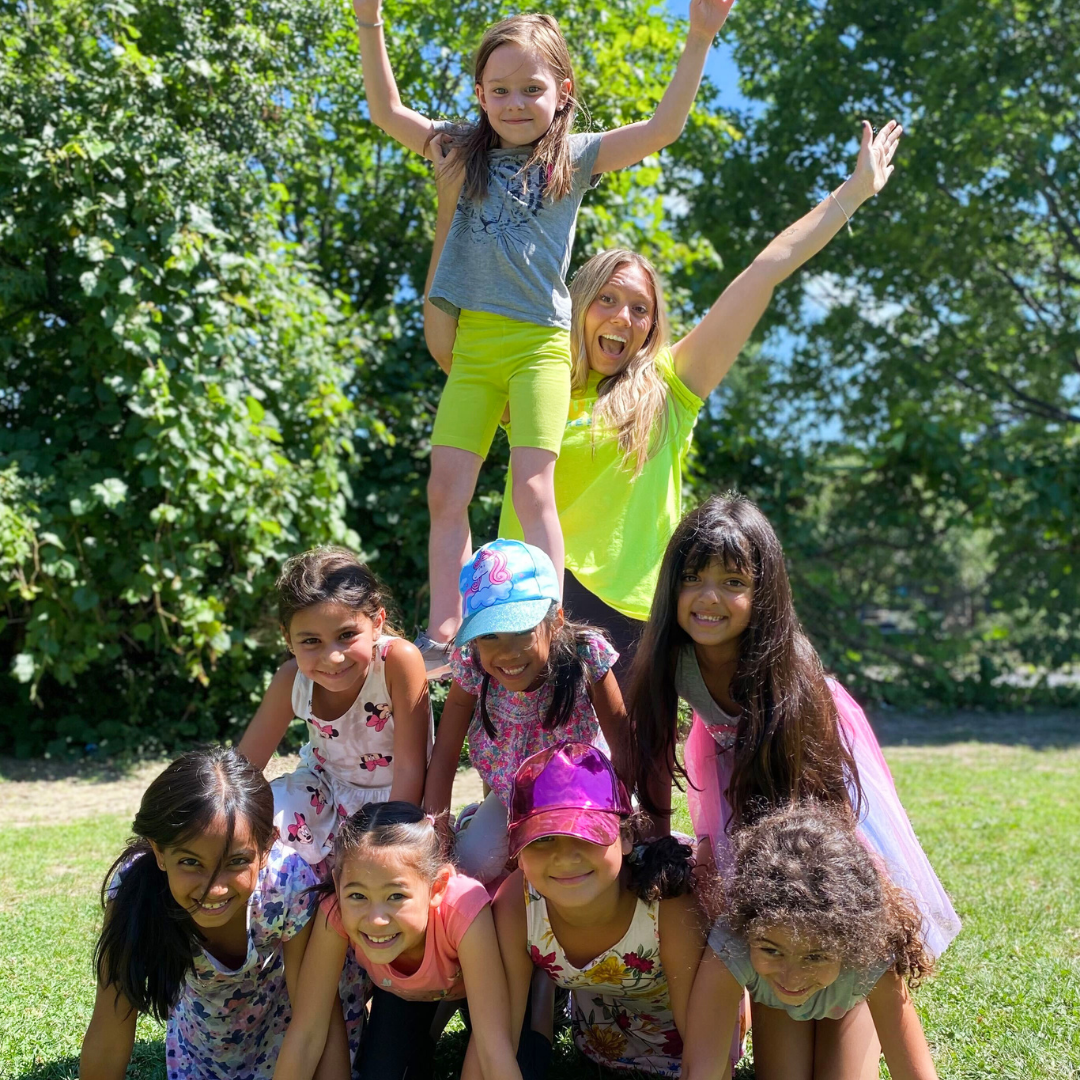 Human pyramid fun